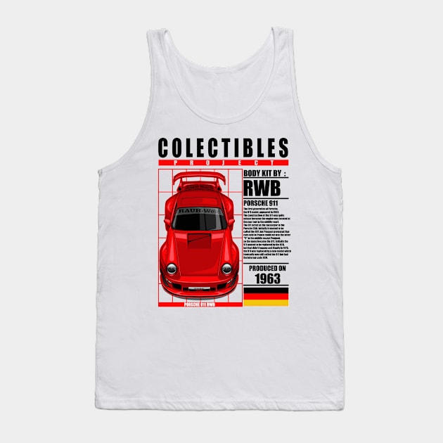 RWB PORSCHE 911 -RED Tank Top by HFP_ARTWORK